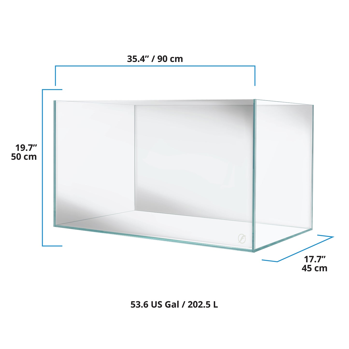 Fluval Visi-White 90P Aquarium Tank - 53.6 US Gal / 202.5 L