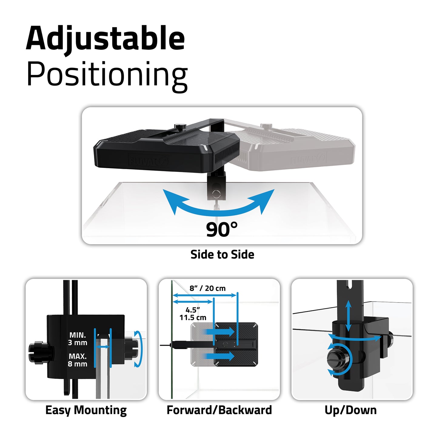 Fluval Plant 4.0 Nano LED for Nano & Desktop Aquariums - 20W - 5.7x5.7 in (14.7 x 14.7 cm)