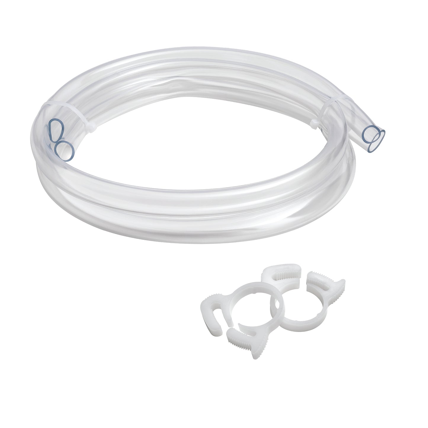 Fluval Clear Hosing and Hose Clamps - 2 piece - 4 ft (1.2 m) - 16 mm