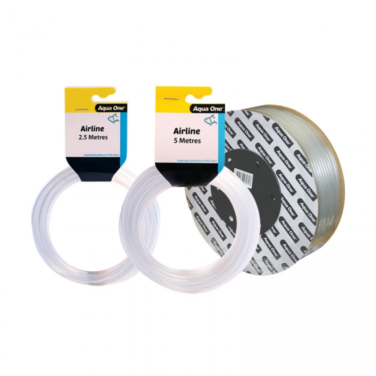 Aqua One clear PVC airline tubing, 5 m, for aquarium air pumps