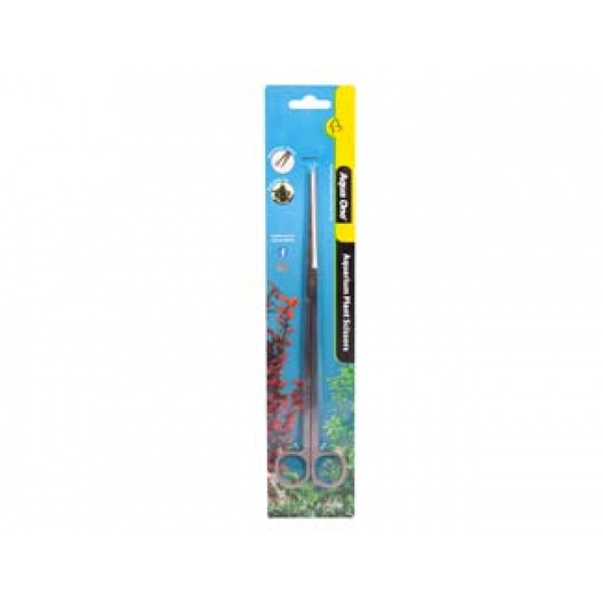 Aqua One straight stainless steel aquarium plant scissors, 25 cm