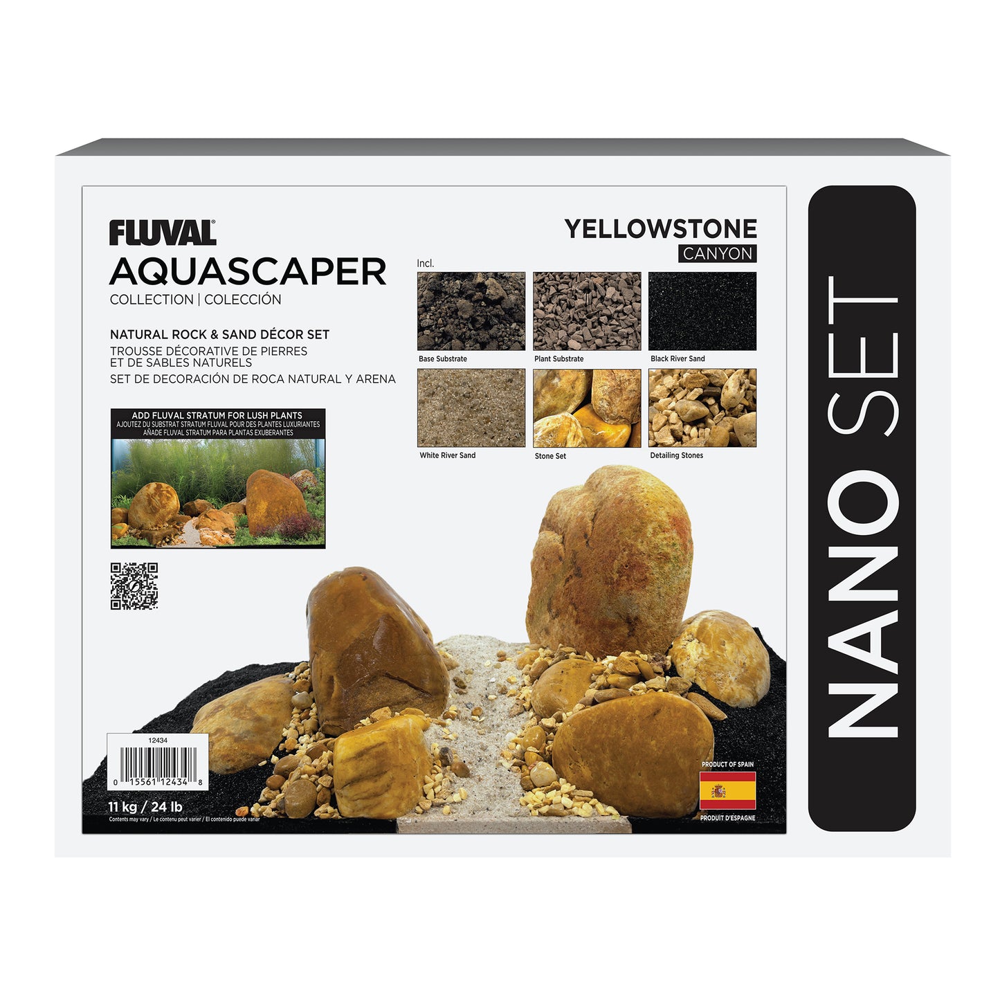 Fluval Yellowstone Aquascaper Natural Rock & Sand Décor - Nano Set - 11 kg (24 lb)