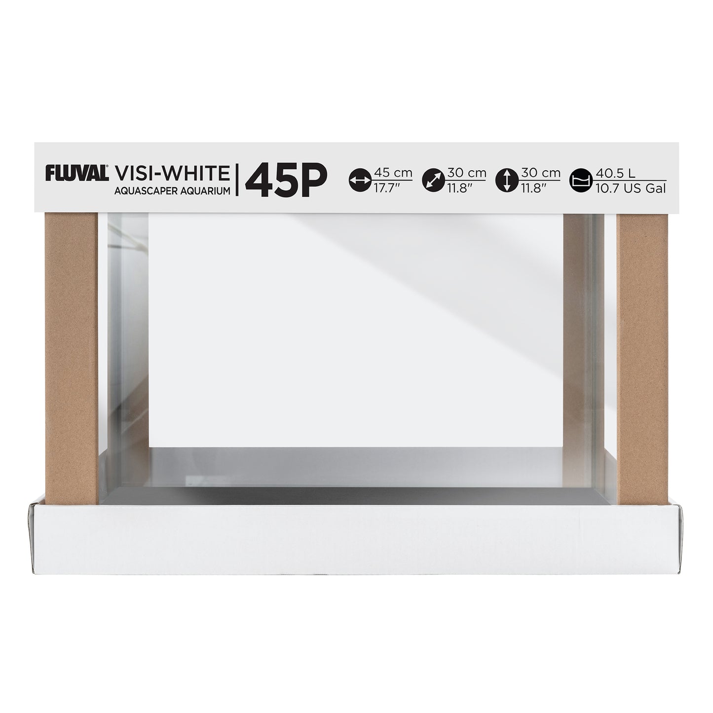 Fluval Visi-White 45P Aquarium Tank - 10.7 US Gal / 40.5 L