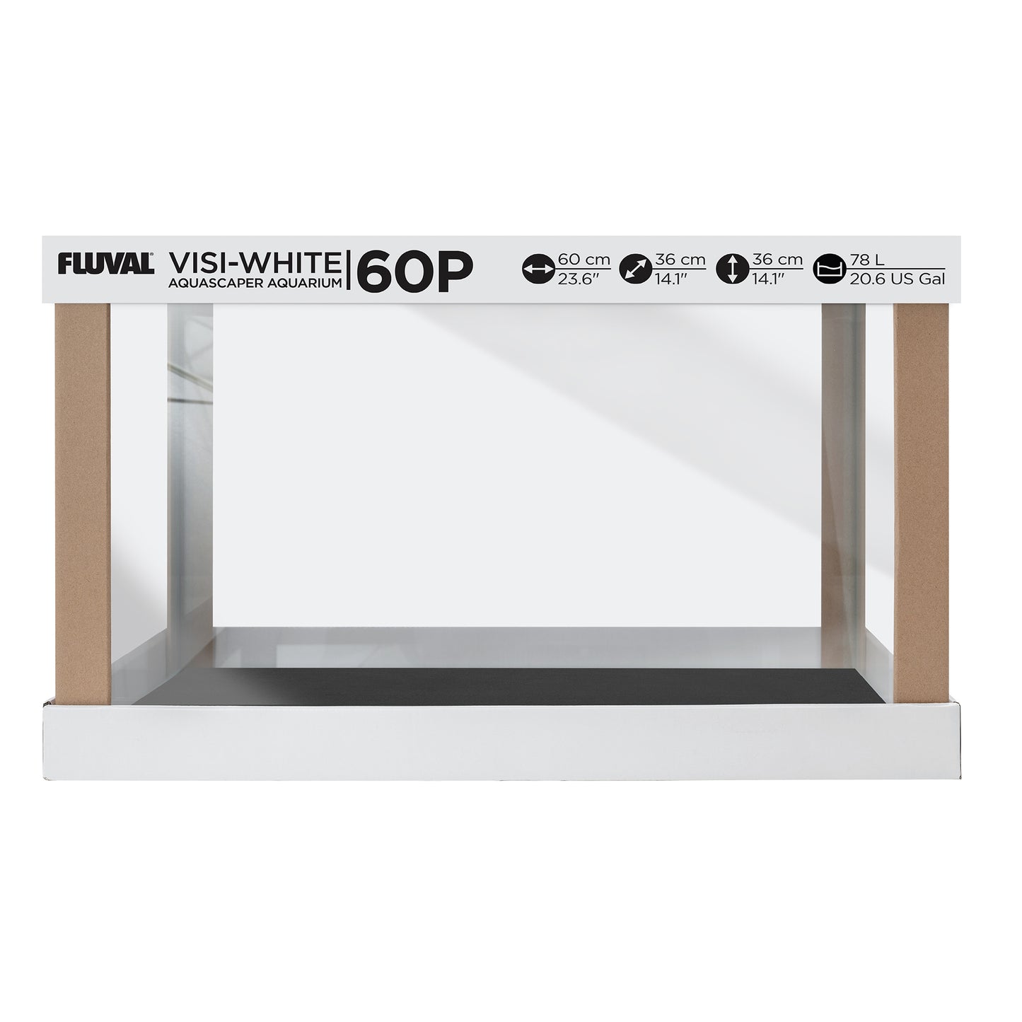 Fluval Visi-White 60P Aquarium Tank - 20.6 US Gal / 78 L