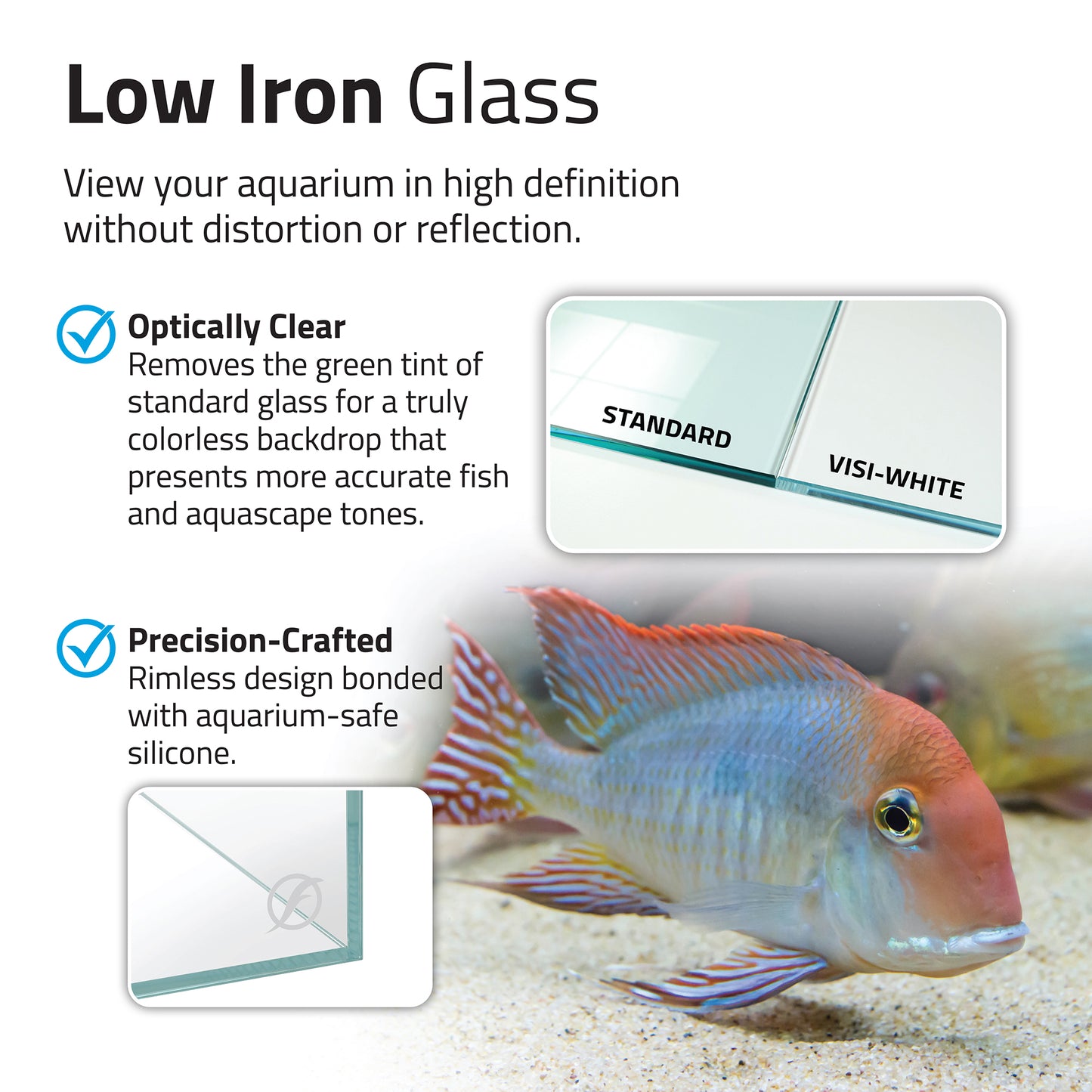Fluval Visi-White 90P Aquarium Tank - 53.6 US Gal / 202.5 L