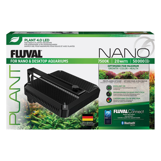 Fluval Plant 4.0 Nano LED for Nano & Desktop Aquariums - 20W - 5.7x5.7 in (14.7 x 14.7 cm)
