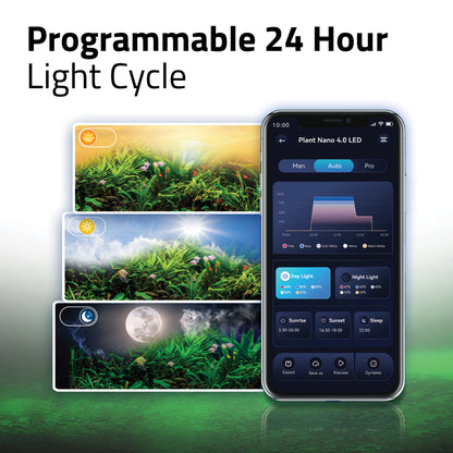 Fluval Plant 4.0 Nano LED for Nano & Desktop Aquariums - 20W - 5.7x5.7 in (14.7 x 14.7 cm)