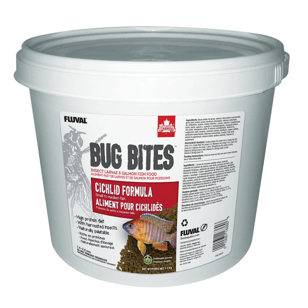 Fluval Bug Bites Cichlid Pellet Medium/Large pack, fourth view