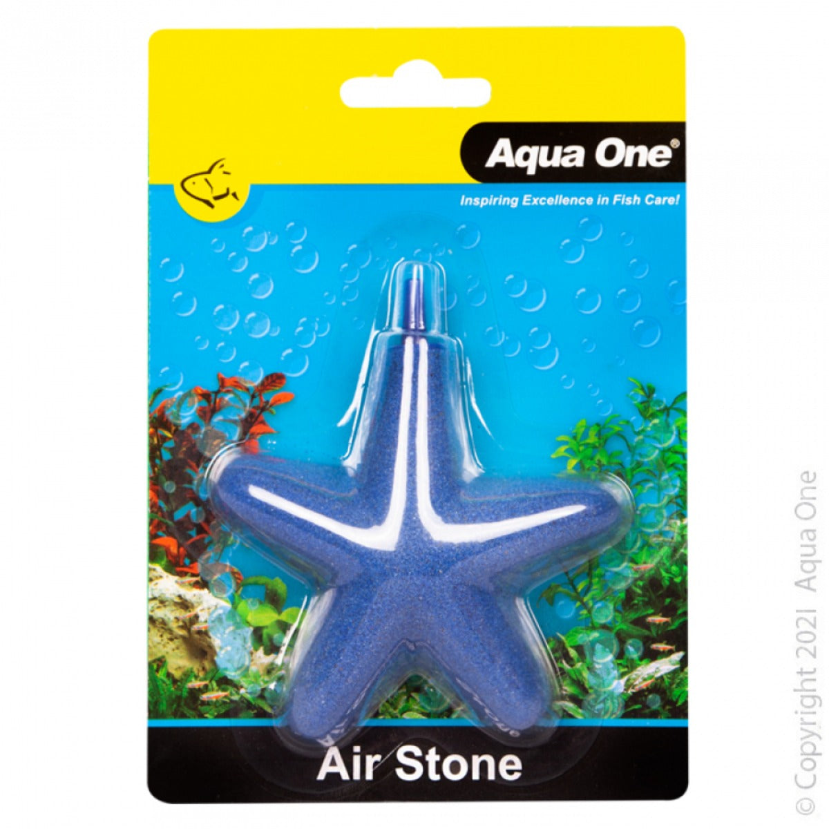 Aqua One starfish airstone, small 5 x 5 cm, for aquarium aeration