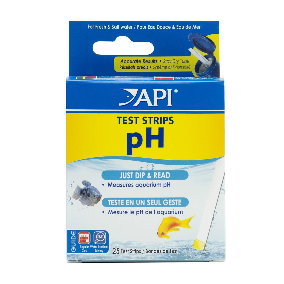 API aquarium water test strips tube